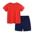 thumbnail image 4 of Babcutegg Boys Short Shirt and Shorts Set Baby Summer T-Shirt and Pants Sets Printed Round Neck Athletic Outfit Set Red Size 2 Years, 4 of 6