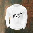 thumbnail image 5 of EchfiProm Mens T shirts Waffle Long Sleeve Shirts White Valentine Love Summer Tops for Adult Graphic XL, 5 of 8