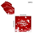 thumbnail image 4 of Valentines Napkins Paper, Heart Love Paper Napkins, Red Valentine's Day Dinning Paper, Cocktail Beverage Napkins, Dinner Lunch Decoration Paper Napkins, Valentines Day Party Supplies tableware 20 Pcs, 4 of 6