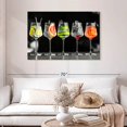 thumbnail image 2 of Elephant Stock Cocktails Wall Art - Horizontal Canvas Wall Art - Dining Room Wall Decor - Food And Drink Canvas - Black And Orange Decor - 45" x 30", 2 of 8