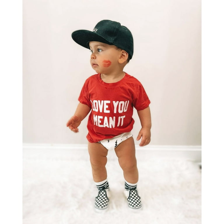 Baby Boy Valentine Day Outfits Toddler Boy Valentine Day Clothes Short Sleeve Lapel Neck Letters Heart Print Tops Loose Shorts Pants Casual Outfits