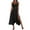 Black, variant on THDHVS Wedding Guest Dress,Plus Size Cocktail Dress,Women Summer Cowl Neck Sleeveless Slip Dress Pleated Detail with High Slit Black