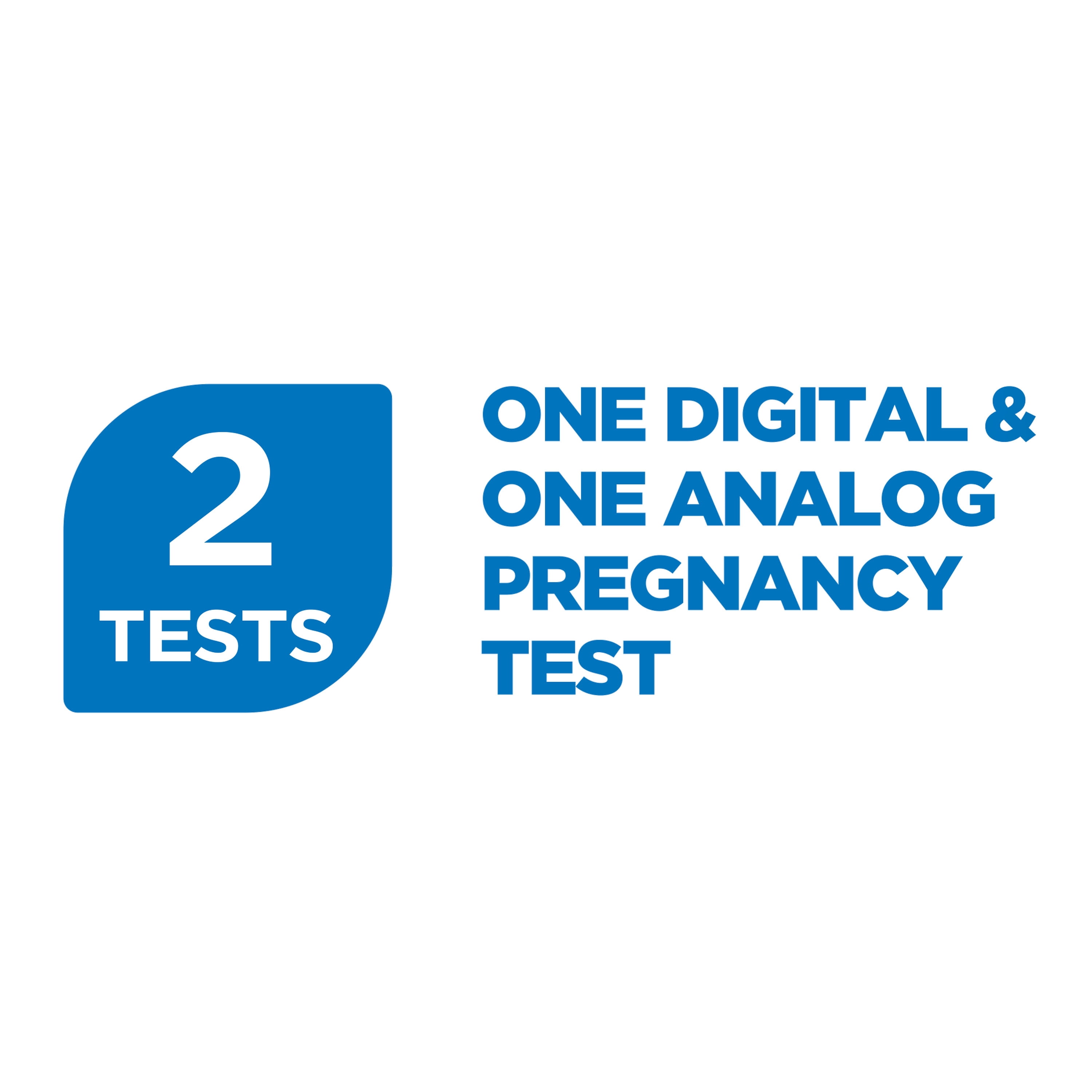 Equate Early Result Combo Digital and Analog Pregnancy Test, 6 Days Sooner, 2 Count