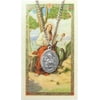 Pewter Saint St John Evangelist Medal with Laminated Holy Card, 1 1/16 Inch