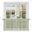Sage, Celadon, Moss, Cream, variant on Grey White Border Grids Tier Curtains 24 Inch Length, Geometric Frames Lines Cafe Short Curtains for Bathroom Over Sink, Small Kitchen Curtain Light Filtering Tiered Drapes 2 Panels 27.5"Wx24"L
