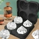 thumbnail image 1 of Molde de Silicona para Cubitos de Hielo en Forma de Rosa Diamante, 4 Huecos Grande para Whisky y Cócteles, Fabricante de Hielo Novedoso en Forma de Rosa, Fácil Desmolde, Apto para Lavavajillas,, 1 of 6