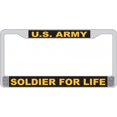 thumbnail image 1 of U.S. Army Soldier for Life Chrome License Plate Frame, 1 of 1