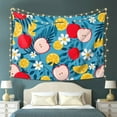 thumbnail image 6 of YFYANG Vintage Floral Fruit Graffiti Tapestry, Bedroom Dormitory Living Room Decoration Tapestrys Wall Hanging , 80 x 60 in, 6 of 8