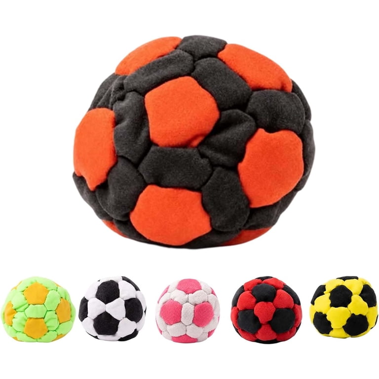 Lot De 2 Footbags Avec Sac – Tissu Peluche Doux, Respirable – Pour Coordination œil-pied Et Freestyle – Cadeau Pour Enfants Et Adultes, Jeux En Intérieur/extérieur