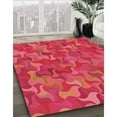 thumbnail image 3 of Ahgly Company Machine Washable Indoor Square Transitional Red Area Rugs, 7' Square, 3 of 7