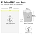 thumbnail image 5 of Extra Strong White Trash Bags With Drawstring, Multiple Sizes 90 Count, Kitchen Drawstring Trash Bags 90 Trash Bags (21 Gallon 90 Ct), 5 of 7