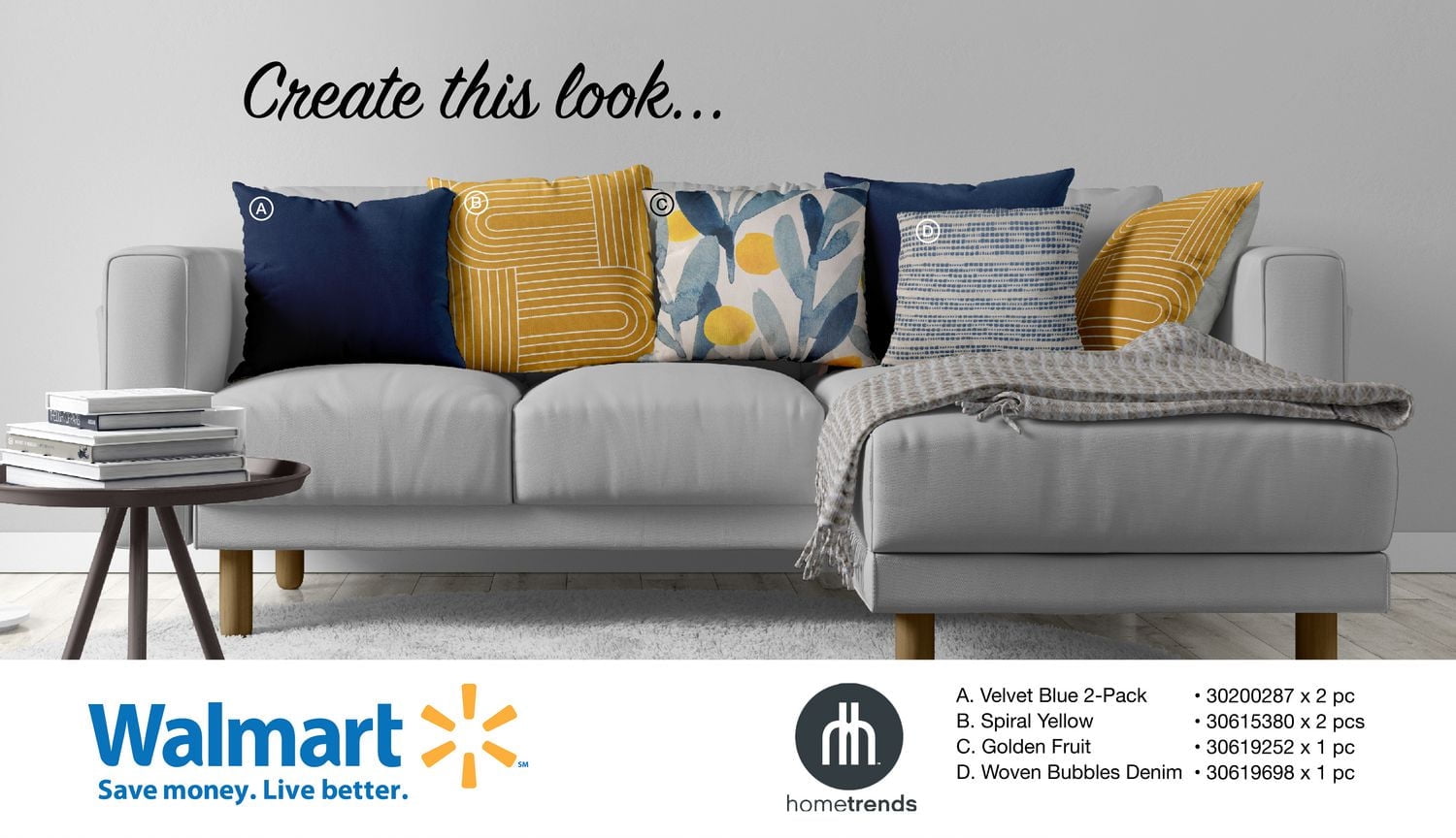 hometrends Coussin décoratif géométrique jaune