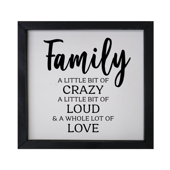 Framed Shadow Box 11x11 Family