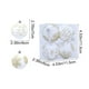 thumbnail image 3 of Adornos navideños, 4 bolas navideñas flocadas, juego de decoración navideña. Varios estilos de adornos para árboles de Navidad que también se pueden usar para otras fiestas., 3 of 5