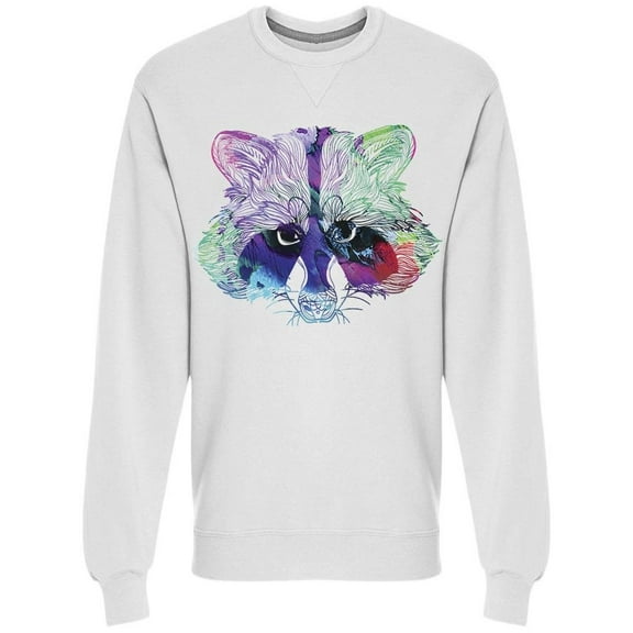 Raccoon Head Drawing Sweatshirt Men -Image by Shutterstock, Male Medium