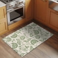 thumbnail image 3 of Farmhouse Sage Green Floral Washable Area Rug 2 x 3 ft Linen Boho Flower Rustic Country , Soft Non Slip Rugs Stain Repellent Indoor Felt Carpet for Living Dining Room Bedroom Home Office, 3 of 9