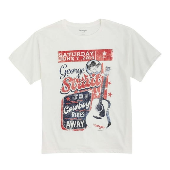 Wrangler Womens  George Strait Tee L White