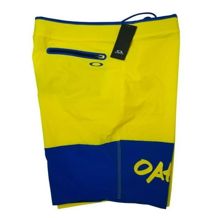 Men's Oakley Board Short Wall Graffiti Blazing Yellow 21 Inches - Size 38