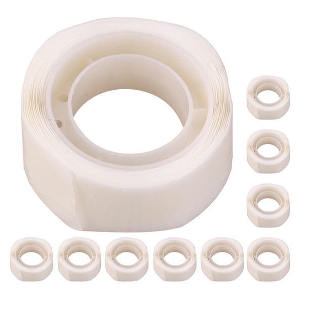 KAKOWELY 10 rollos de puntos de pegamento de doble cara para globos, puntos adhesivos, puntos de pegamento removibles, puntos de doble cara