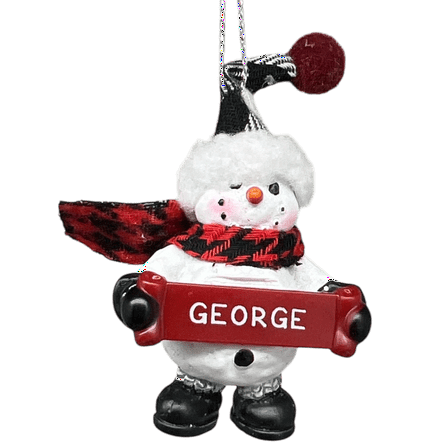 Cozy Snowman Ornament - George