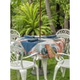 thumbnail image 3 of Outdoor Tablecloths with Umbrella Hole & Zipper, Sea Turtle Coastal Round Tablecloths 60 Inch, Summer Nautical Starfish Coral Beige Waterproof Table Cloth, Patio/Pool/Picnic Table Covers, 3 of 8