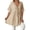 Khaki, variant on Women Flowy V Neck Short Sleeve Polka Dot Boho Vacation Beach Loose Plus Size Tops Blouse, Pink XL