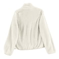 thumbnail image 4 of Sherpa Fleece Jacket Women Zip Up High Neck without Hood Warm Jackets Long Sleeve Cozy Fluffy Fuzzy Sweater Coats White L, 4 of 4