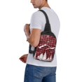thumbnail image 5 of Rocae Christmas Tree Buffalo Plaid for Lightweight Chest Bag Dual Pocket, Waterproof Crossbody Sling Bag for Men and Women, 5 of 8