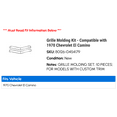 thumbnail image 2 of Grille Molding Kit - Compatible with 1970 Chevy El Camino, 2 of 2