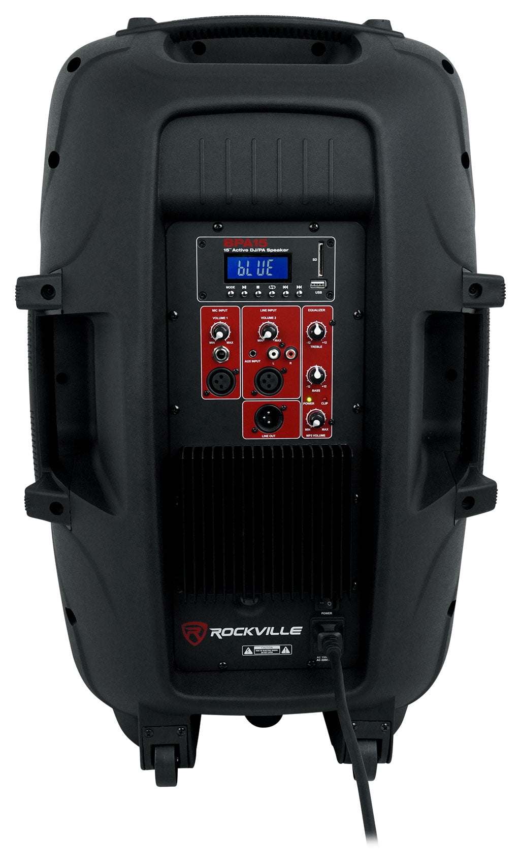 Rockville BPA15 15" Professional Powered Active 800w DJ PA Speaker w Bluetooth