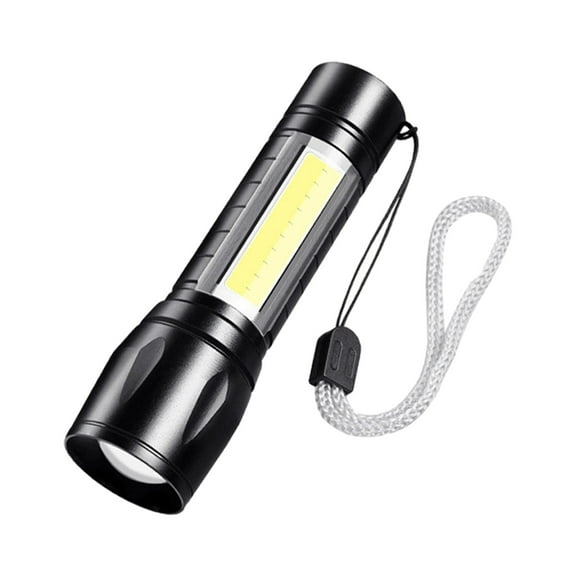 IPEWLEX 1000 Lumens Super Bright LED Flashlight with Zoomable Focus, Rechargeable, and IPX5 Waterproof - Aluminum Alloy Handheld Light, 3 Modes, Black