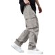 thumbnail image 4 of Ceisia Men's Solid Color Loose Cargo Pants with Multi Pockets & Drawstring Waist Beige S Gifts, 4 of 9