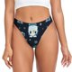 thumbnail image 1 of Balery Gnome and Snowflakes Tangas de Algodón para Mujer con Estampado – Ropa Interior Sexy, Transpirable, G-string-Medium, 1 of 1