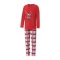 thumbnail image 3 of Diconna Christmas Parent-child Printed Tops Plaid Pants Pajama Set, 3 of 9