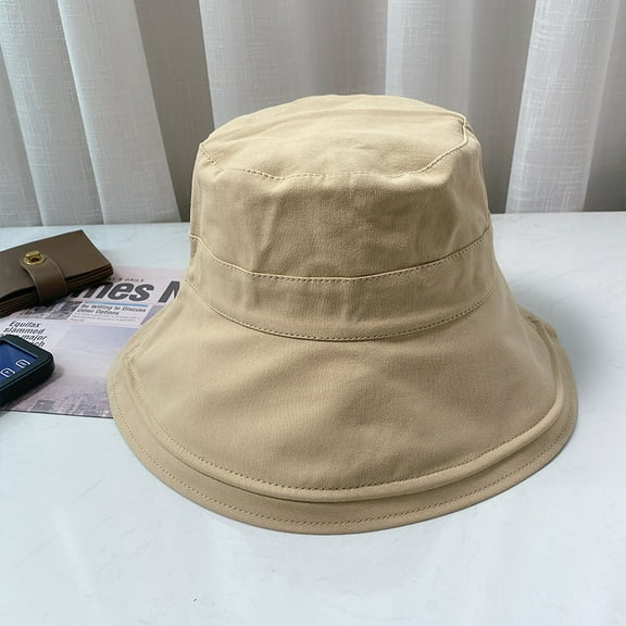 SikaFu Japanese -Style Fisherman Hat Female Summer Wild Sun Hat Thin Covered Face Hat UVCUT Sun Hat