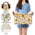 thumbnail image 5 of Yayeee Foldable Storage Basket for Shelves with Handles Set of 2 Waterproof Cloth Bins, Watercolor Sunflowers, 5 of 7