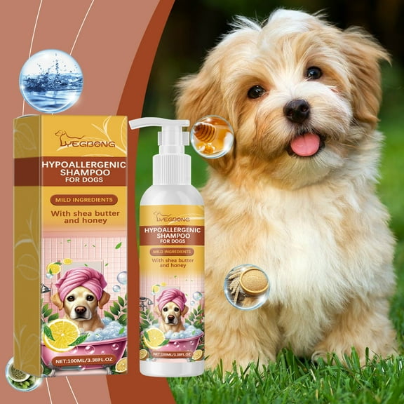 Gentle Puppy Shampoo, Tearless Dog Shampoo for Sensitive Skin with Certified Oatmeal & Chamomile, Calming Lavender Scent, Moisturizing & Soothing Puppy Safe Wash, Pet Grooming Supplies