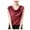 Red, variant on Hxshgdsn Cowl Neck Tops For Women Fashion Sleeveless Pleated Front Tank Vest Party Formal White Xl