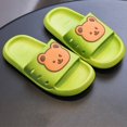 thumbnail image 5 of LNMQLPDBS Toddler Sandals Boys Children Cartoon Home Slippers Flat Anti Slip Soft Soles Indoor and Outdoor Bathroom Slipper Sandals for Boys and Girls Swim Shoes for Kids Green 3.5-4 Years, 5 of 5
