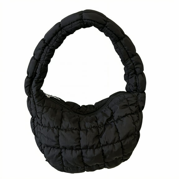 GASTROPOD Puffer Tote Bag,Comfortable Puffer Purse,Shoulder Puffy Bag,Black