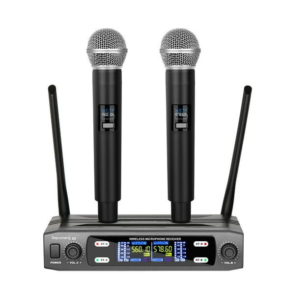 Dpeusheng X2 Professional Wireless Microphone High-fidelity sound quality and stable transmission for speeches, performances, Karaoke