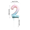 thumbnail image 3 of Great promotion! Number 2 Themed Birthday Candles Numeral Birthday Cake Topper For Boy Girl Birthday Decoration Party Supplies Popular!, 3 of 5