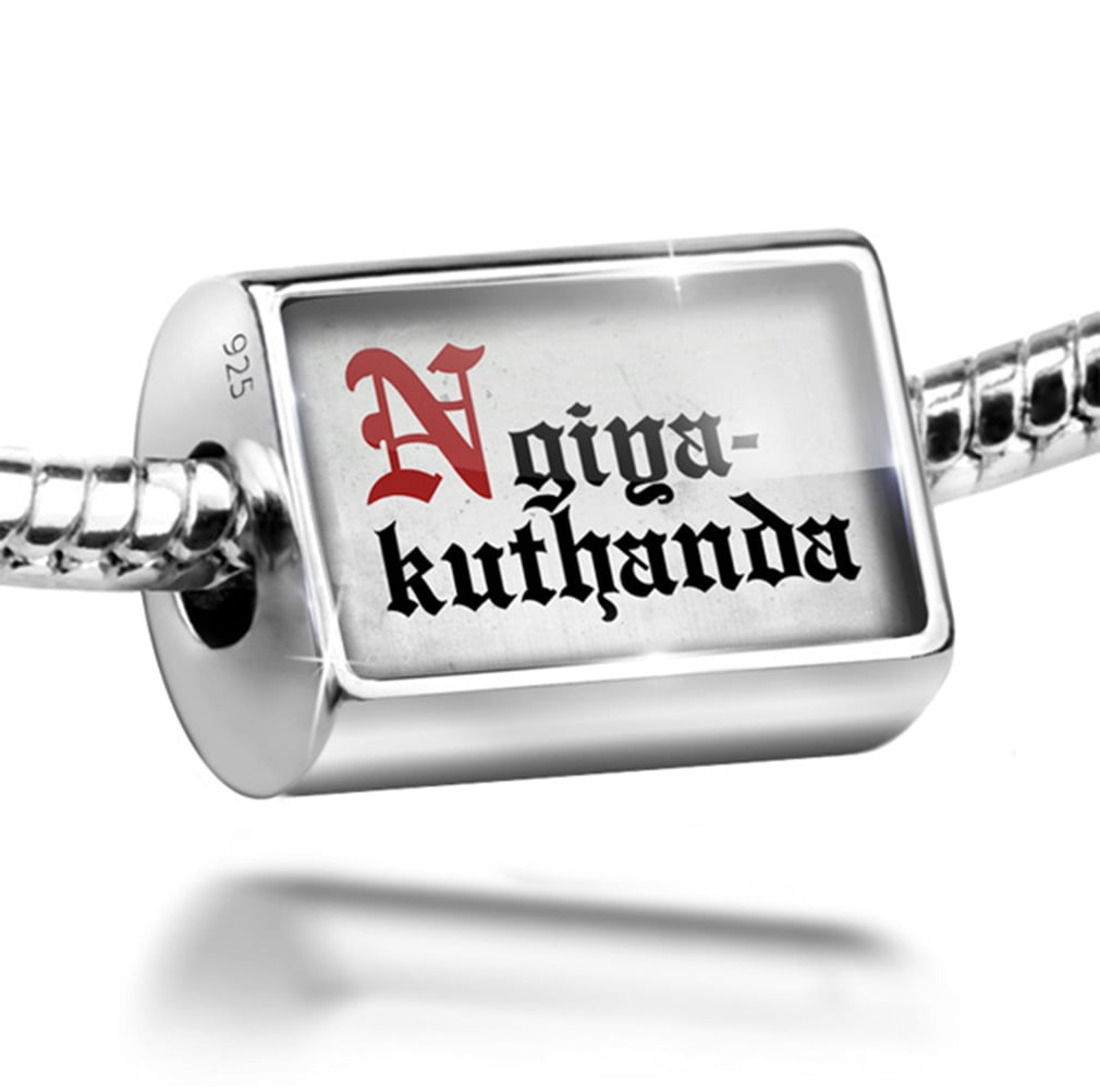 Neonblond Charm I Love You Zulu Classic Print from South Africa 925 Sterling Silver Bead