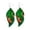 F, variant on YYKihy Women Fashion ST. Patrick's Day Green Drop Shape Printing Earrings Ear Studs