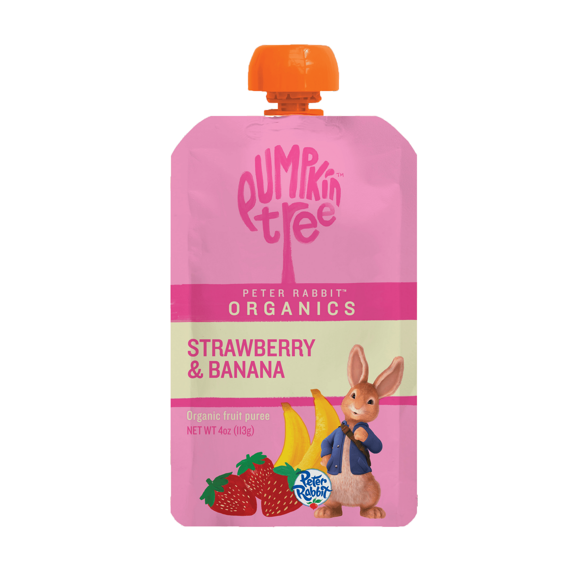 Pumpkin Tree Peter Rabbit Organics Strawberry and Banana Organic Fruit Snack, 4 oz