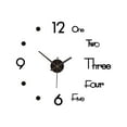 thumbnail image 2 of 1x Modern 3D Stick on Wall clock Silent non Ticking Frameless Decor DIY H0J6, 2 of 8