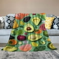 thumbnail image 2 of BCIIG for Avocado Throw Blanket Avocado Super Soft Fleece Blanket Holiday Theme Home Decor Fuzzy Warm and Cozy Throws for Bedding, Couch and Gift 60x80in, 2 of 6