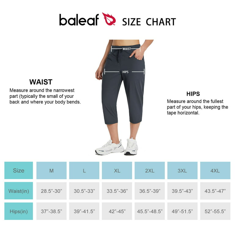 BALEAF Plus Size Capri Pants for Women High Waist Pull on Pockets Casual  Summer