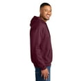 thumbnail image 3 of Gildan Unisex Softstyle Hooded Sweatshirt, Cozy Midweight Fleece Pullover Hoodie, Maroon, S, 3 of 5