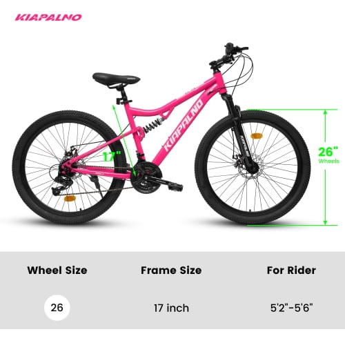 RAISTYW 26 inch All-Terrain Mountain Bike for Women, 21 Speed Women Bike with Dual Disc Brakes, Carbon Steel Frame Mountain Bicycle, Red